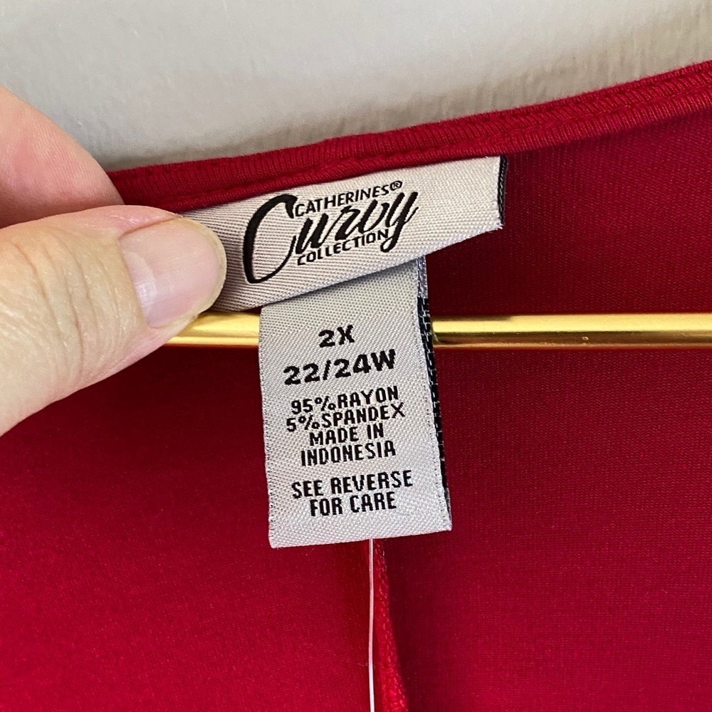 Fashion Nova Red Draped Long Sleeve Dress - Picture 4 of 10